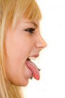 Woman Showing his tongue